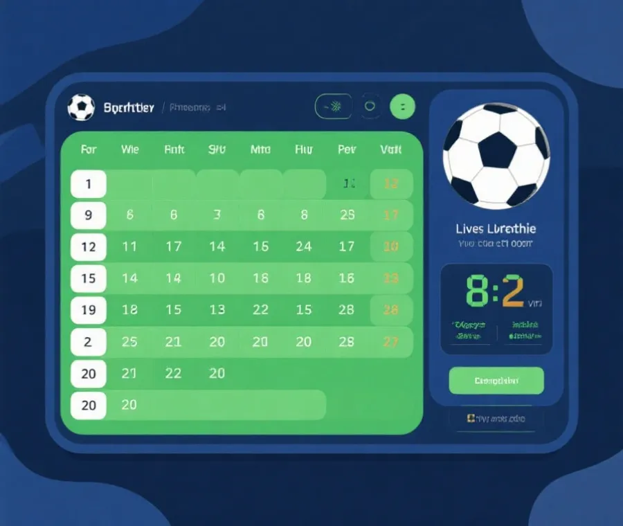 賽程與即時比分資訊示意
