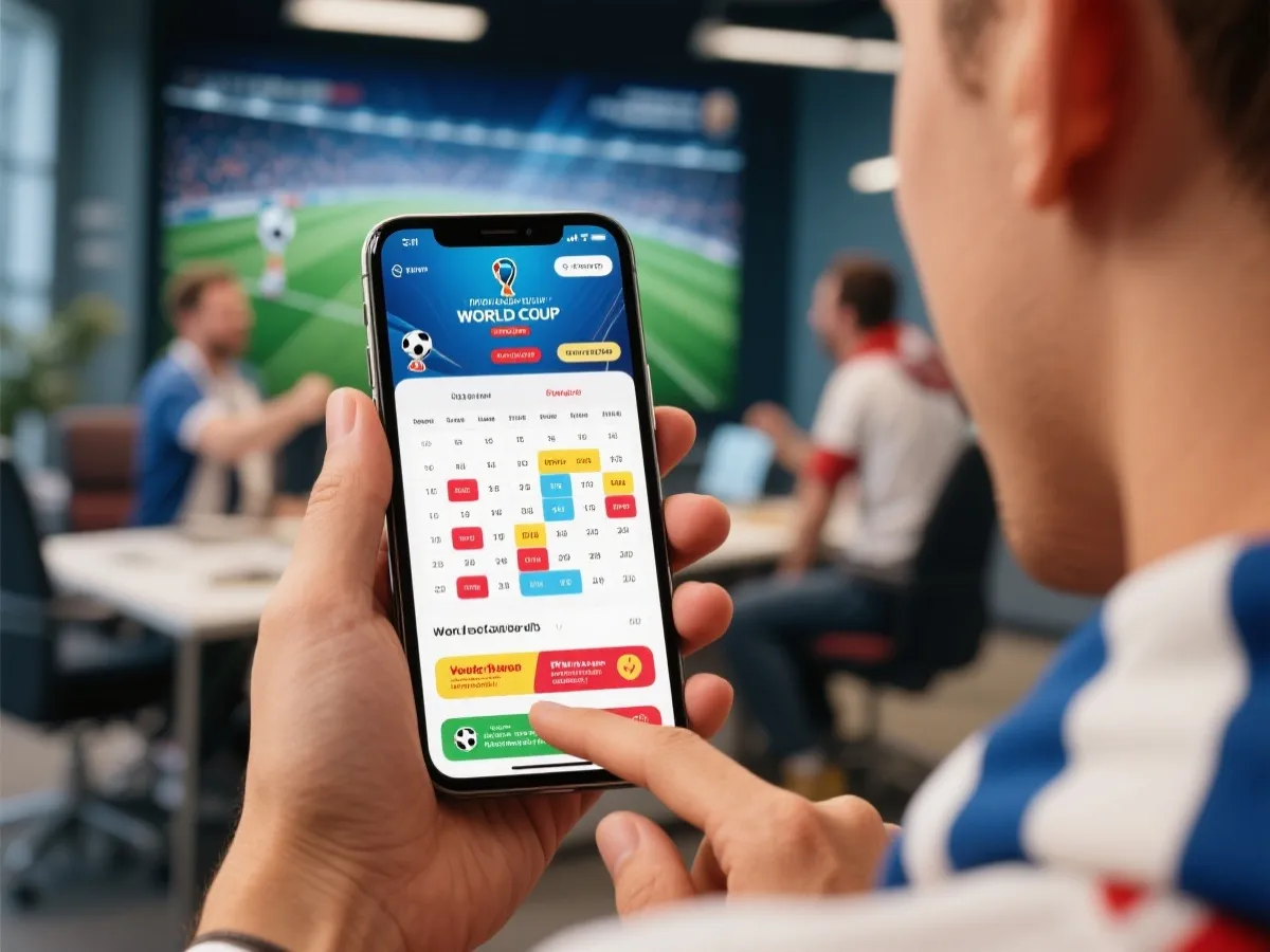 世界盃活動與賽程查看示意圖