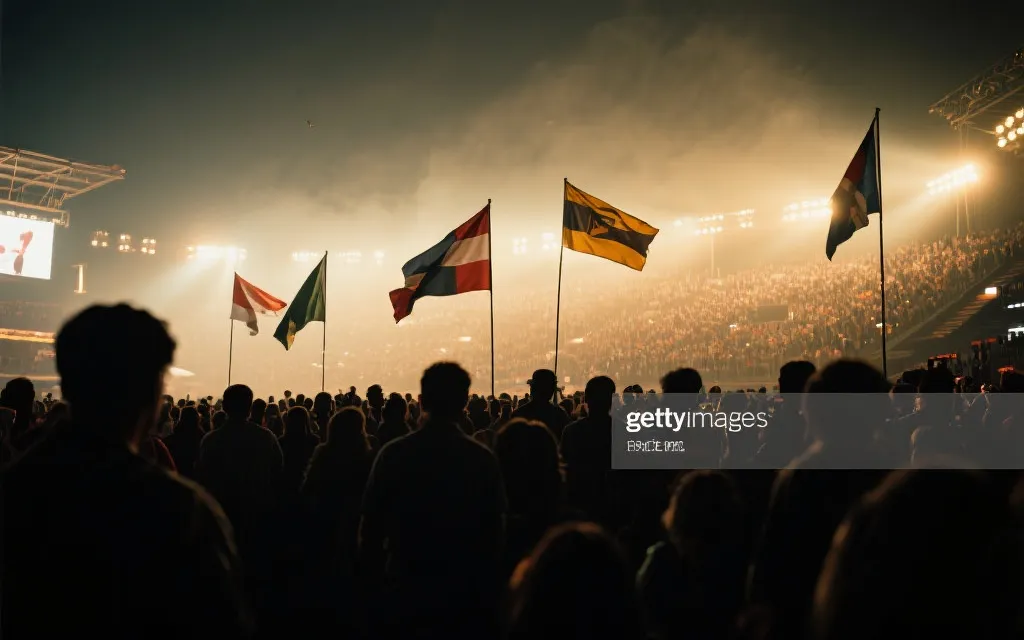 加拿大球迷在主场观赛广场的热烈氛围示意图